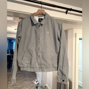 Volcom Black and White Houndstooth Bomber Jacket